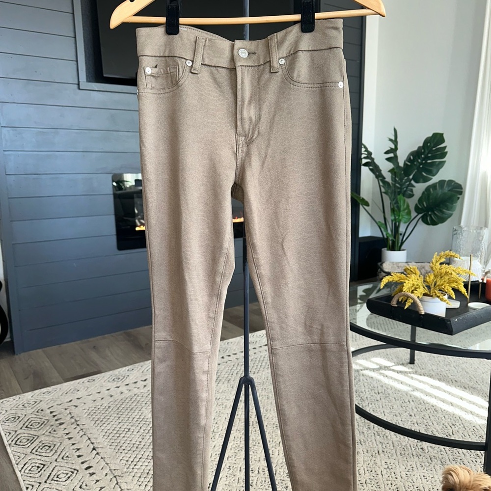 7 for all man kind snakeskin suede-y pants